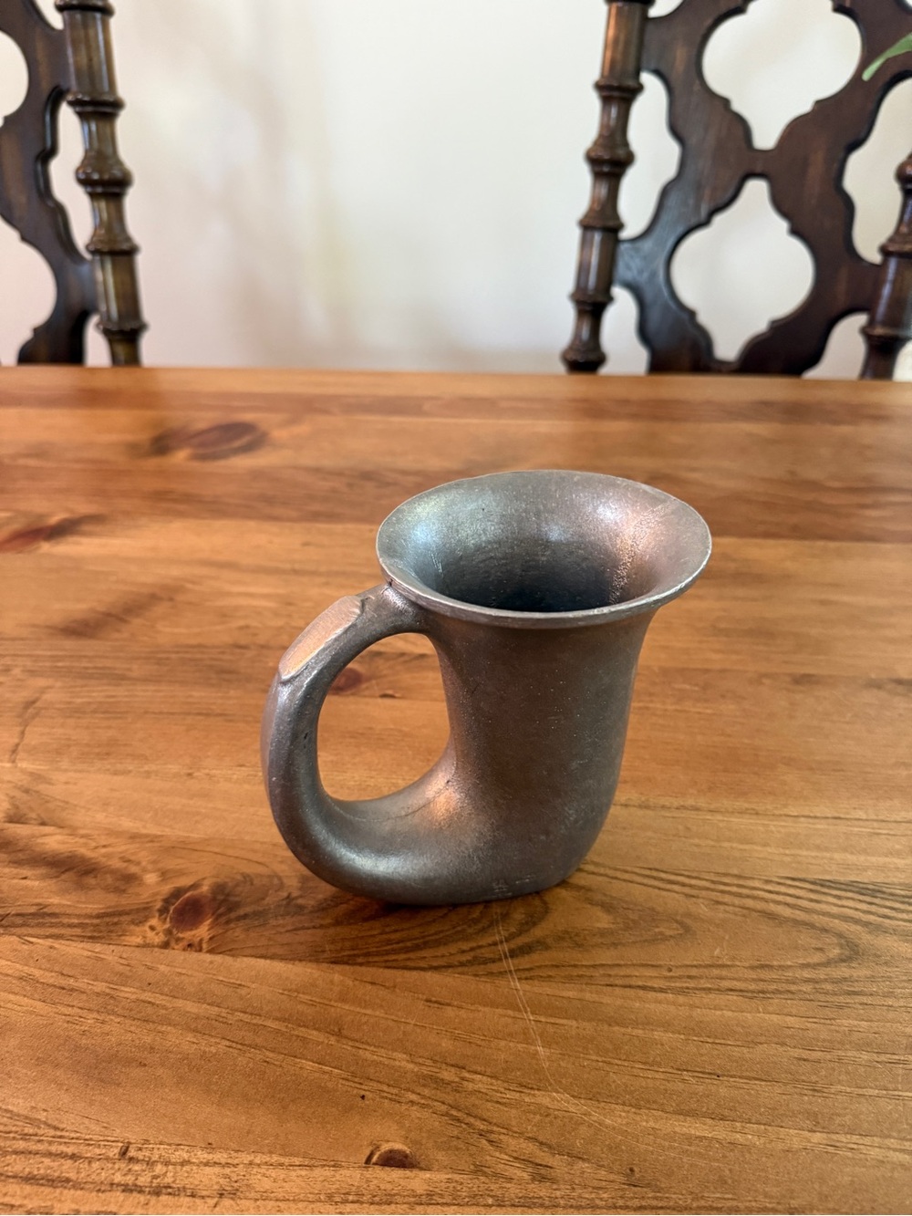 Classic Pewter Mug - Gray Metal Serving Cup